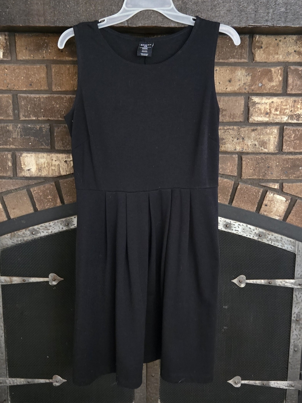 George Black Sleeveless Pleated Skater Dress
